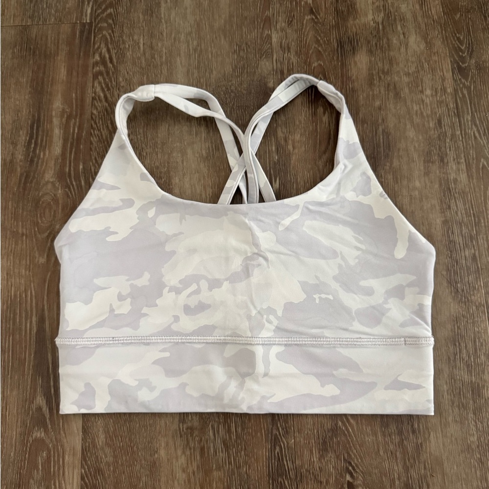 Lululemon Athletica White Camouflage Sports Bra